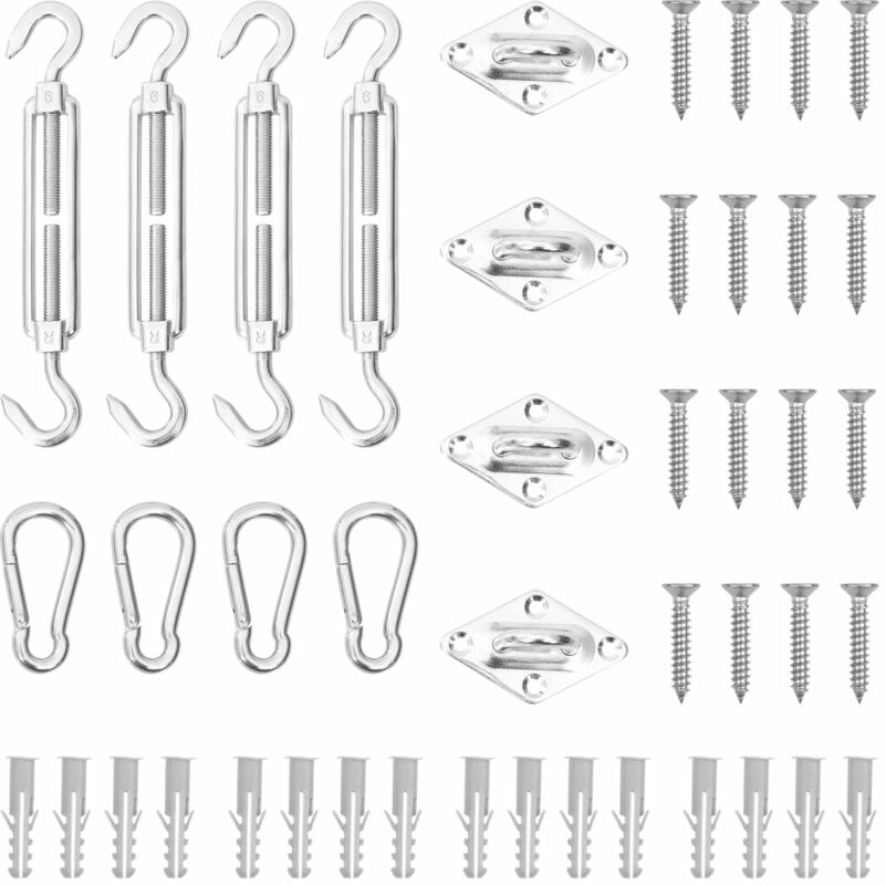 

Juego de accesorios para toldo de vela 12 pzas acero inoxidable