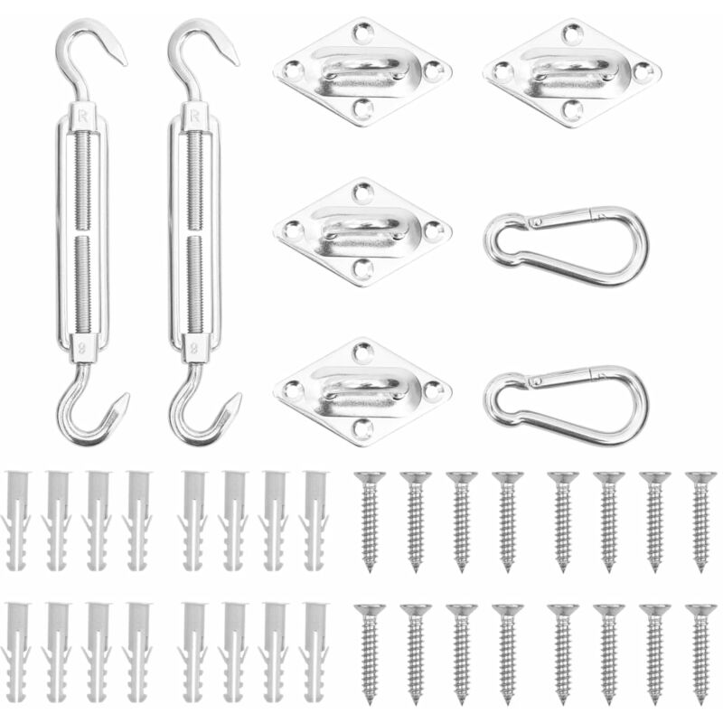 

Juego de accesorios para toldo de vela 8 pzas acero inoxidable