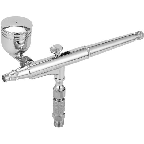 Juego de aerografo profesional, para modelismo, pintura artistica, con adaptador G1 / 8 Wrentch 2 tazas de fluido 2 agujas 2 boquillas