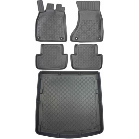 Juego de alfombrillas para coche y maletero para Audi A4 B8 Sedán (enero de 2008 - octubre de 2015).