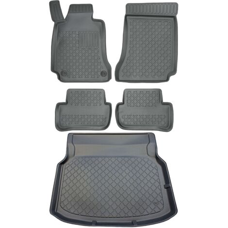 Juego de alfombrillas para coche y maletero para Mercedes Clase C W204 Sedán (04.2007-02.2014).