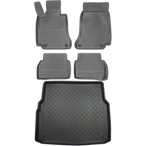 Juego de alfombrillas para coche y maletero para Mercedes Clase C W205 Estate a partir de octubre de 2014.
