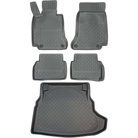Juego de alfombrillas para coche y maletero para Mercedes Clase C W205 Sedán desde marzo de 2014.