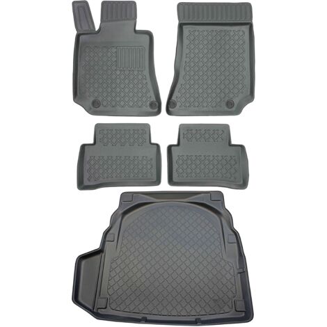 Juego de alfombrillas para coche y maletero para Mercedes Clase E W212 Sedán (marzo de 2009 a marzo de 2016).