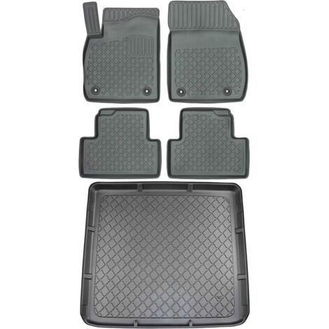 Juego de alfombrillas para coche y maletero para Opel Zafira C Tourer (desde enero de 2012 hasta julio de 2019).