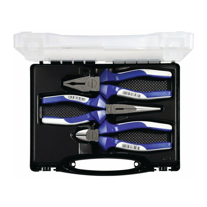 

Juego de alicates, 3 piezas, cromado, estuche PROMAT