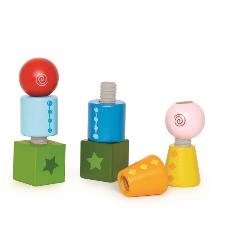 

Hape Toys - Juego de Apilar y Enroscar Formas