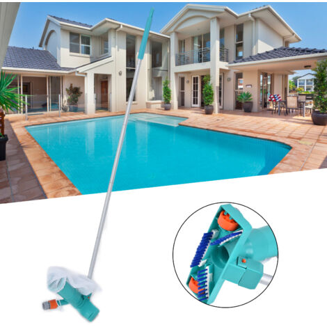Juego de aspiradora portátil para piscinas con bolsa recolectora de ABS de 216 cm para jacuzzis, estanques, fuentes y piscinas hinchables.