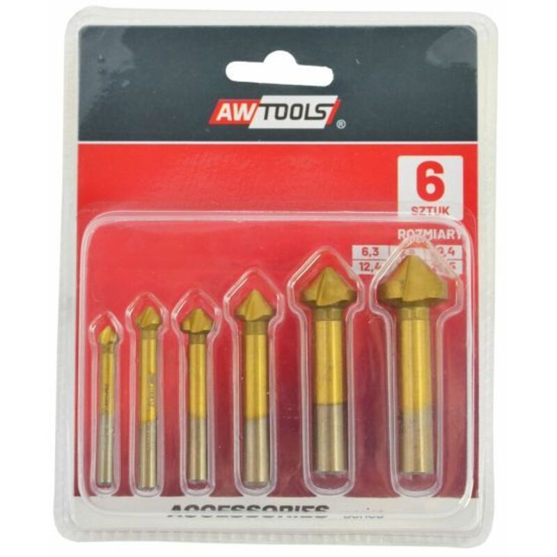 Juego De Avellanadores C脫nicos Awtools 6 Piezas 6.3-20.5