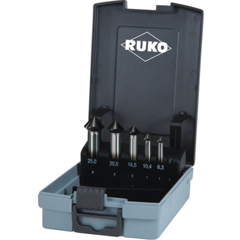 

Ruko - Juego de avellanadores DIN 335C 90 grados ULTIMATECUT 6,3-25,0 mm HSS-Co5 RUnaTEC 5 uds.
