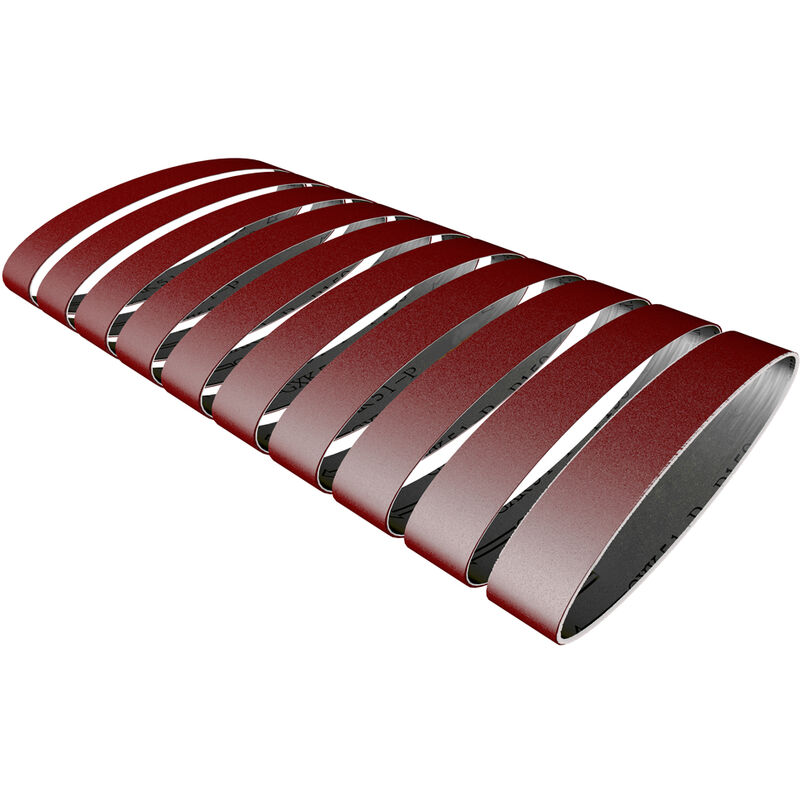 

Juego de bandas de lijado de 10 piezas de repuesto de pulido y pulido de grano 60-1000, para amoladora angular,25 * 330 mm