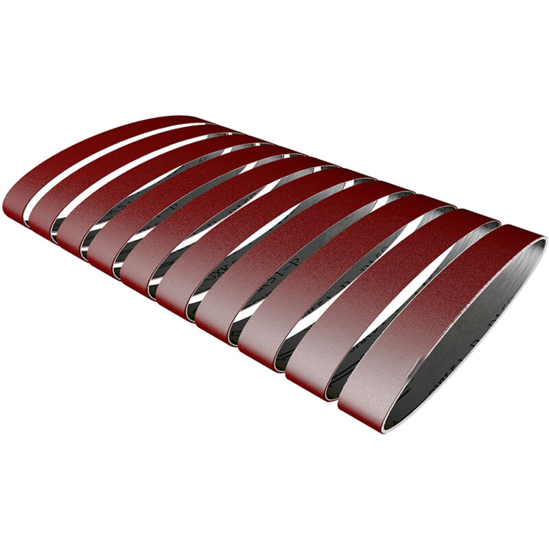 

Juego de bandas de lijado de 10 piezas de repuesto de pulido y pulido de grano 60-1000, para amoladora angular,15 * 330 mm