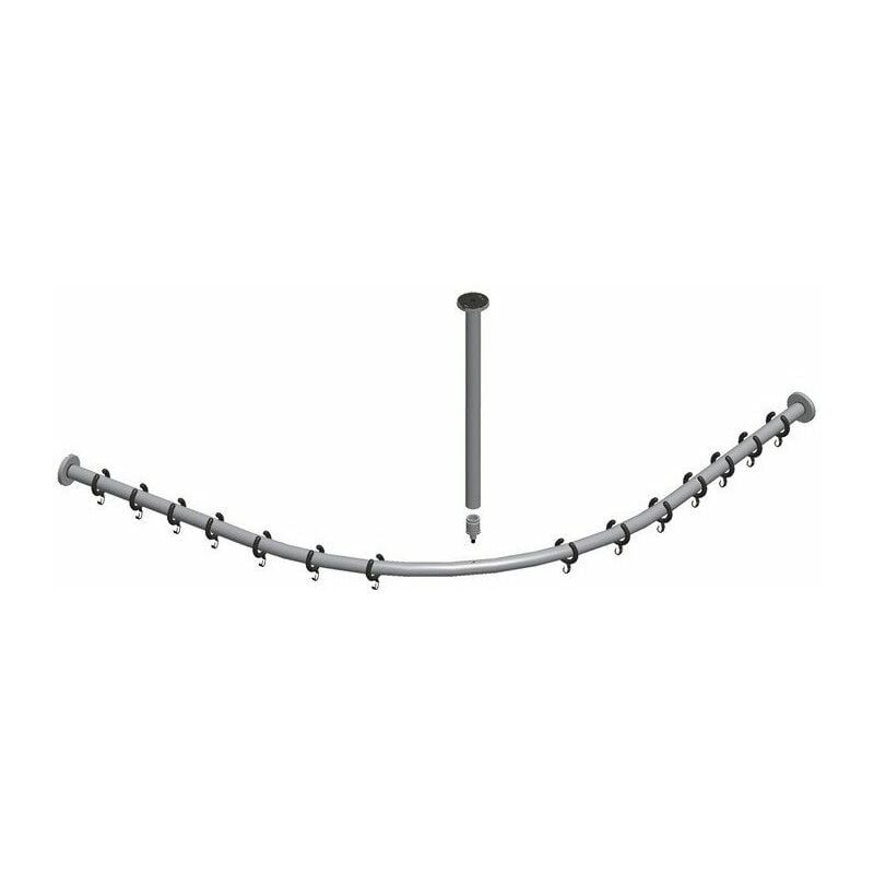 

Juego de barra para cortina de ducha PLAN para ducha cuadrante 900 x 900 mm aluminio plata / anodizado KEUCO