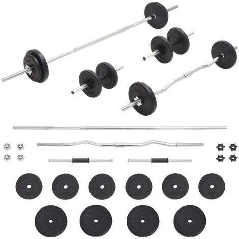 Juego de barras y pesas 30 kg