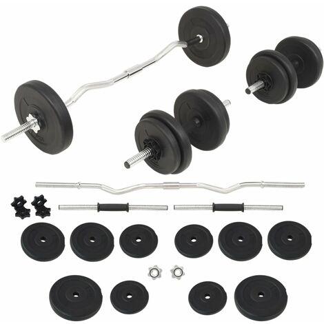 Juego de barras y pesas 30 kg vidaXL