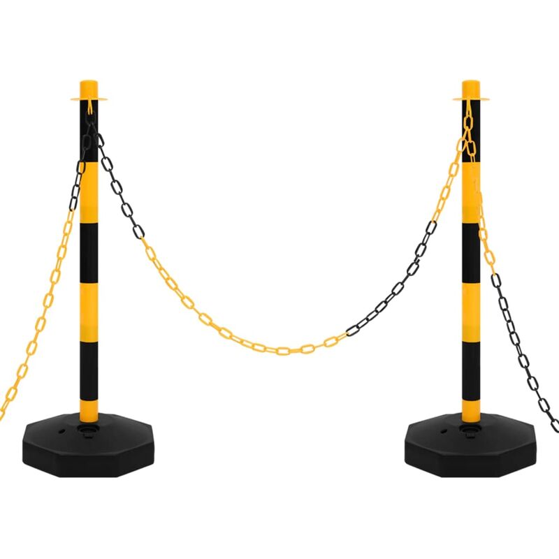 

Juego de barrera con postes y cadena plástico 10 m