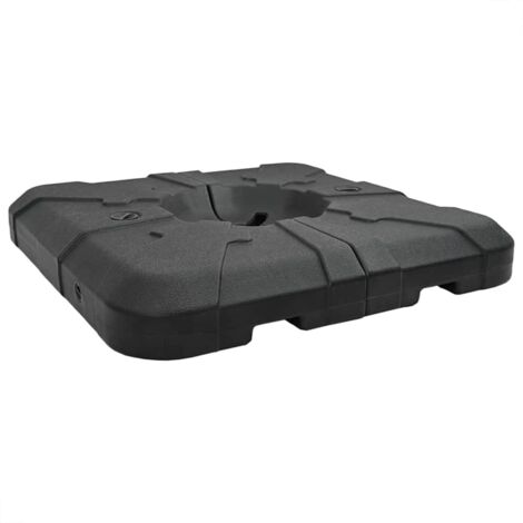 Juego de Base para Paraguas 2 pcs Negro 88.5 x 88.5 x 12 cm vidaXL