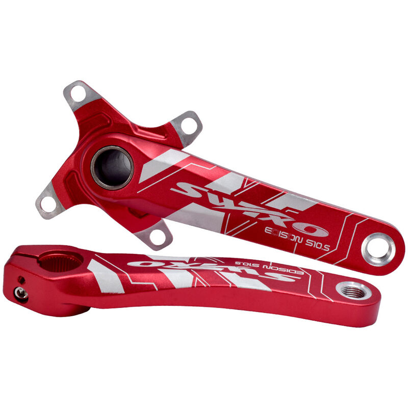 

Juego de bielas y bielas de bicicleta de 170 mm 104 BCD Juego de bielas de bicicleta de montana MTB,Rojo, manivela