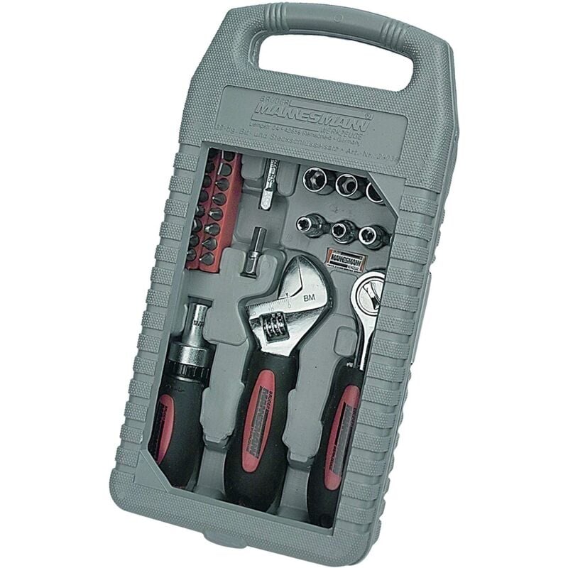 

juego de bits y llaves de vaso, 37 pzas. mannesmann m29038