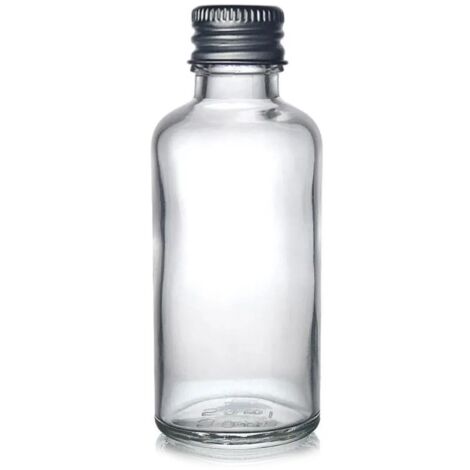 Juego de botellas de vidrio Set Transparente Plata
