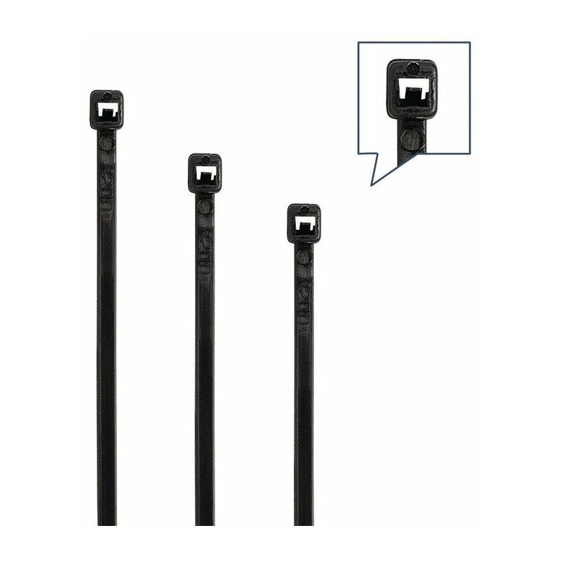 

Juego de bridas para cables 350 piezas PA negro / resistente a los rayos UV