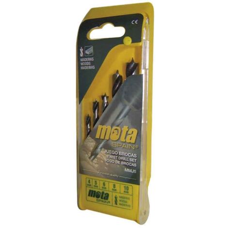 Juego De Brocas Carburo De Tungsteno 4mm-5mm-6mm-8mm-10mm Madera Mota