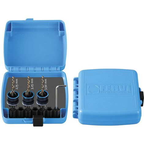 Juego de brocas con 1/4´´vastago hexagonal  3 Pz FERVI 0526