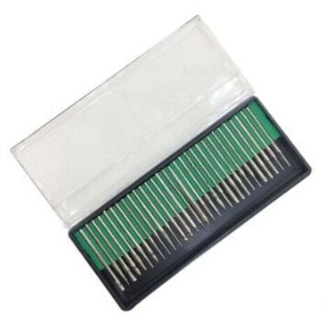 Juego de brocas de diamante de 3 mm para joyería de vidrio marino, conchas y piedras preciosas (30 piezas).