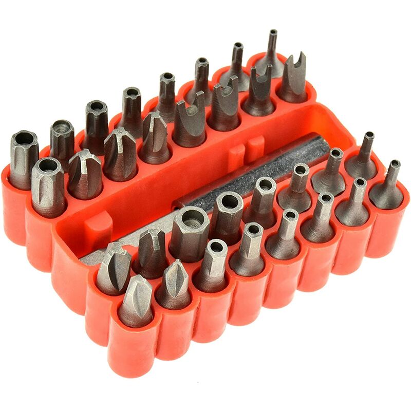 

Juego de brocas de seguridad de 33 piezas con soporte magnético para puntas de extensión