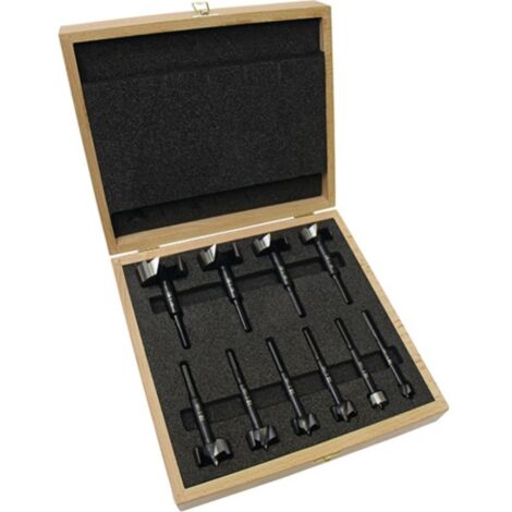 Juego de brocas Forstner Black Shark 10 piezas D.15.20.25.26.30.35.40.45.50.55mm