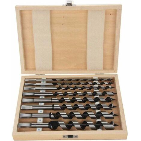 Juego de brocas helicoidales de acero al carbono (8 unidades, 230 mm de largo, 6 mm de diámetro, 8 mm de diámetro, 10 mm de diámetro, 12 mm de diámetro, 14 mm de diámetro, 16 mm de diámetro, 18 mm de 
