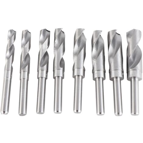 Juego de brocas helicoidales de acero blanco con alto contenido de carbono tratado térmicamente de 8 piezas para la industria