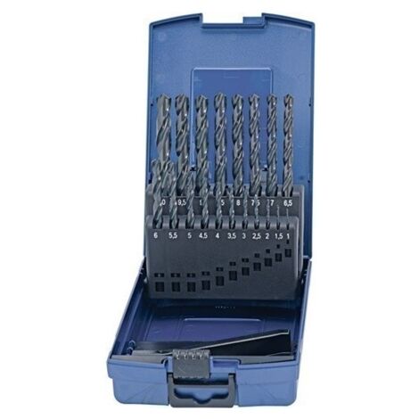 Juego de brocas helicoidales DIN 338 tipo N D.1-10.5x0.5mm HSS 24 piezas Ku.-Kass.PROMAT