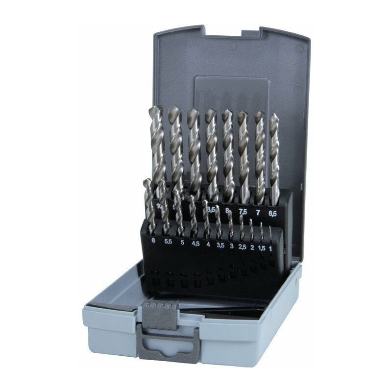 

Ruko - Juego de brocas helicoidales DIN 338 tipo N D.1-10x0.5mm HSS 19 piezas Ku.-Kass.