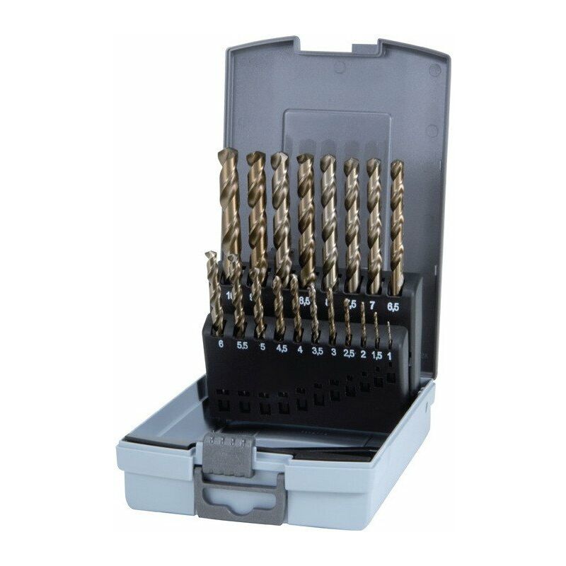 

Ruko - Juego de brocas helicoidales DIN 338 tipo VA D.1-10x0.5mm HSS-Co5 19 piezas Ku.-Kass.