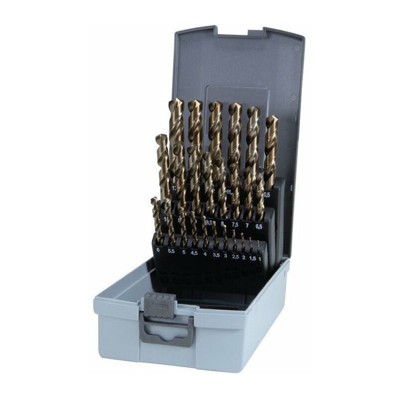 

Juego de brocas helicoidales DIN 338 tipo VA D.1-13x0.5mm HSS-Co5 25 piezas Ku.-Kass.RUKO