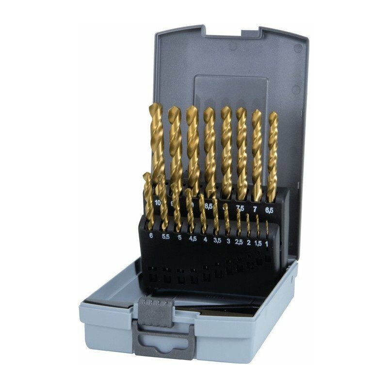 

Ruko - Juego de brocas helicoidales DIN 338 TypeN D.1-10x0.5mm HSS TiN 19 piezas Ku.-Kass.