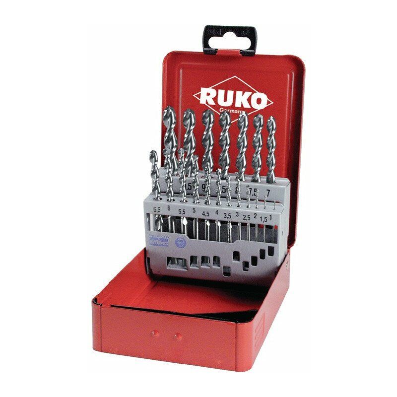 

Juego de brocas helicoidales DIN 338 TypeN TL 3000 D.1-10x0.5mm HSS 19 piezas, caja metálica.