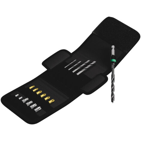 Juego de brocas helicoidales para madera y puntas 849/855/867/18 - Wera