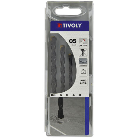 Juego de brocas para azulejos Ø3-4-5-6-8 mm TIVOLY - 12000370002