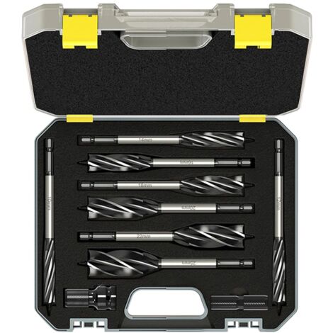 Juego de brocas para madera: 8 brocas para madera con vástago hexagonal de 1/4 de pulgada incluidas, 10 mm/12 mm/14 mm/16 mm/18 mm/20 mm/22 mm/25 mm