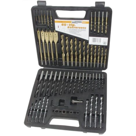 BRÜDER MANNESMANN Juego brocas 60 piezas metal madera piedra MANNESMANN 59860