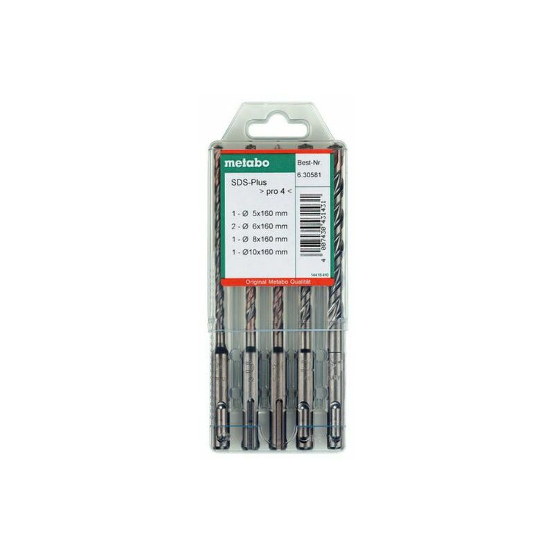 

JUEGO DE BROCAS SDS-PLUS PRO 4, 5 PZS. (630581000) - Metabo