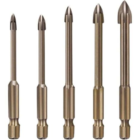 Juego de brocas universales UlisemEfficient, accesorio de alta dureza y engrosamiento, juego de brocas de carburo, brocas de aleación cruzada multifuncionales.