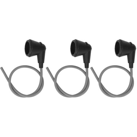 Juego de cables de encendido para motosierras, 3 piezas, cable de bujía, cable de encendido, con resorte de torsión y cubierta protectora, ABS, reemplaza 0000 989 1010 0000 405 0600, para motosierras 