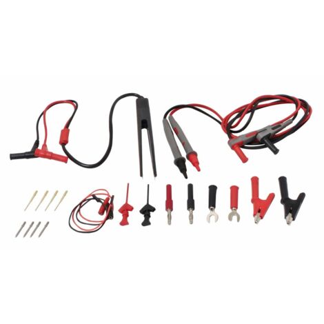 Juego de cables de medicion de prueba para multimetro,adaptadores,sondas de prueba,varios accesorios