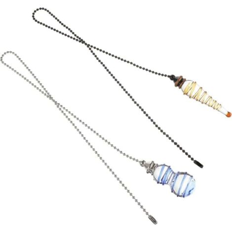 Juego de cadena de tracción para ventilador de techo KZQ de 2 piezas con decoración de luz, accesorios de lámpara colgante para luces de techo