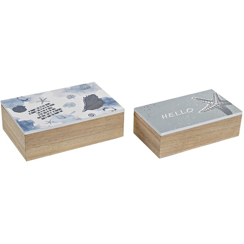 

Juego de Cajas Decorativas DKD Home Decor Madera MDF (2 pcs)