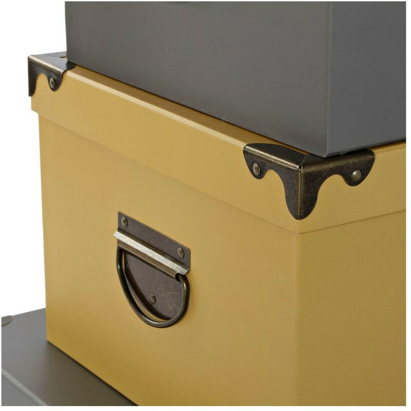 

Juego de Cajas Decorativas DKD Home Decor Metal Cartón (3 pcs)