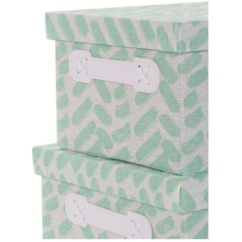 

Juego de cajas decorativas dkd home decor poliéster cartón (4 pcs) - Rogal